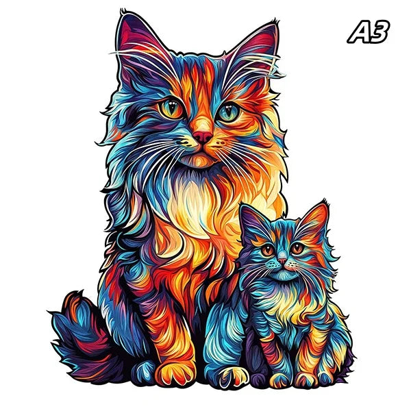 Unique Brain Training Animal Shape 3D Tiger Animal Jigsaw Puzzle Educational Wooden Toy Gift for Adults Kids Interactive Games
