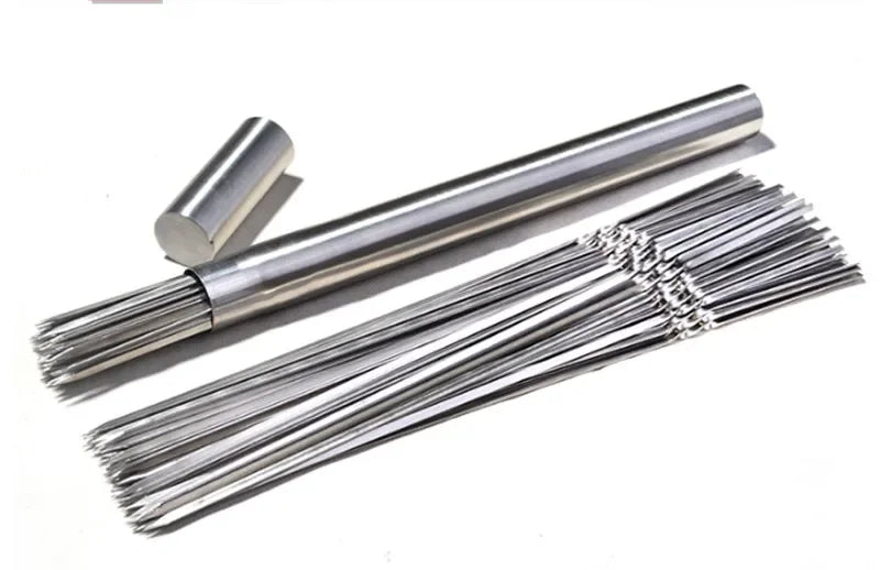 304 Stainless Steel 50 100pcs Barbeque BBQ Needle Stick Barrel Roast Kebab Meat Skewers Outdoor Camping Picnic tools grilling