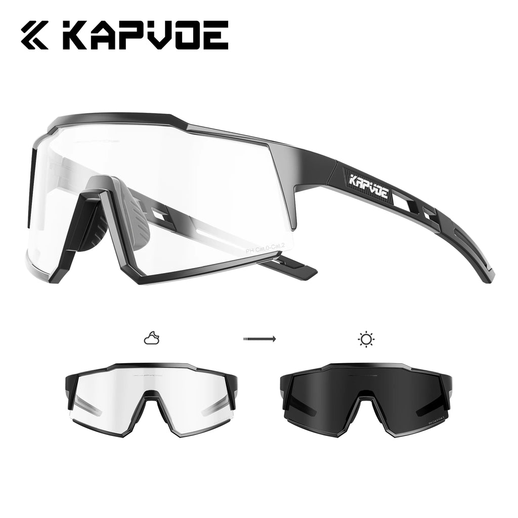 KAPVOE New Mountaineering Sunglasses Cycling Glasses Outdoor Sports Hiking Eyewear Glasses Men Women MTB Bicycle UV400 Windproof