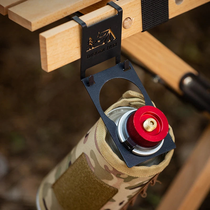 Hang Gas Canister Hook Outdoor Multi-purpose Gas Tank Hook With Hanging Plate Bottle Opener Camping Table Gas Stove Tank Hook