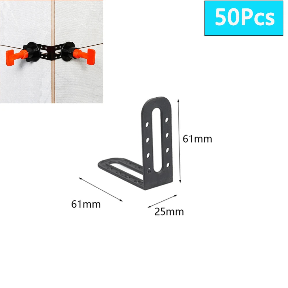 25-1200PCS Floor Tile Leveling System Clips Spacers Straps Tile Piler Wadge for Ceramic Tile Laying Leveling Construction Tools
