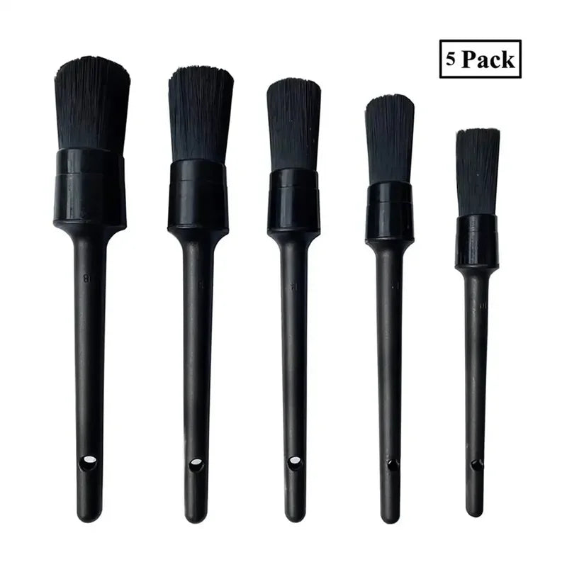 1/5x Car Detailing Cleaning Brushes Soft Detail Brush Wheel Cleaner Auto Dust Removal Brush Car Interior Exterior Accessories