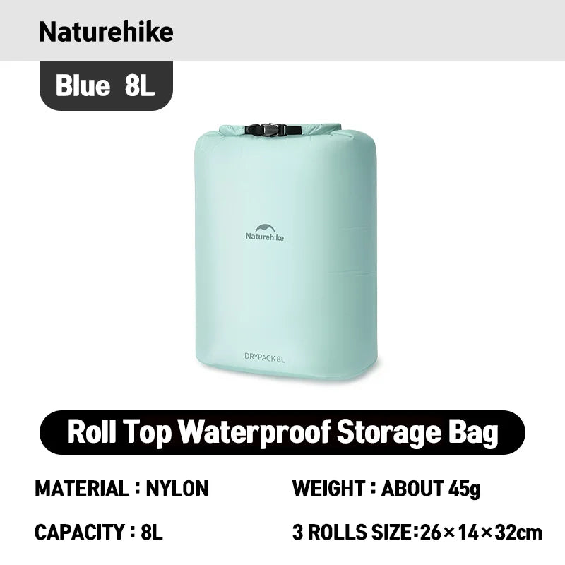 Naturehike Rolled Storage Bag Outdoor Travel Hiking Lightweight Waterproof Vacuum Compression Dispenser Bags Portable Organizer