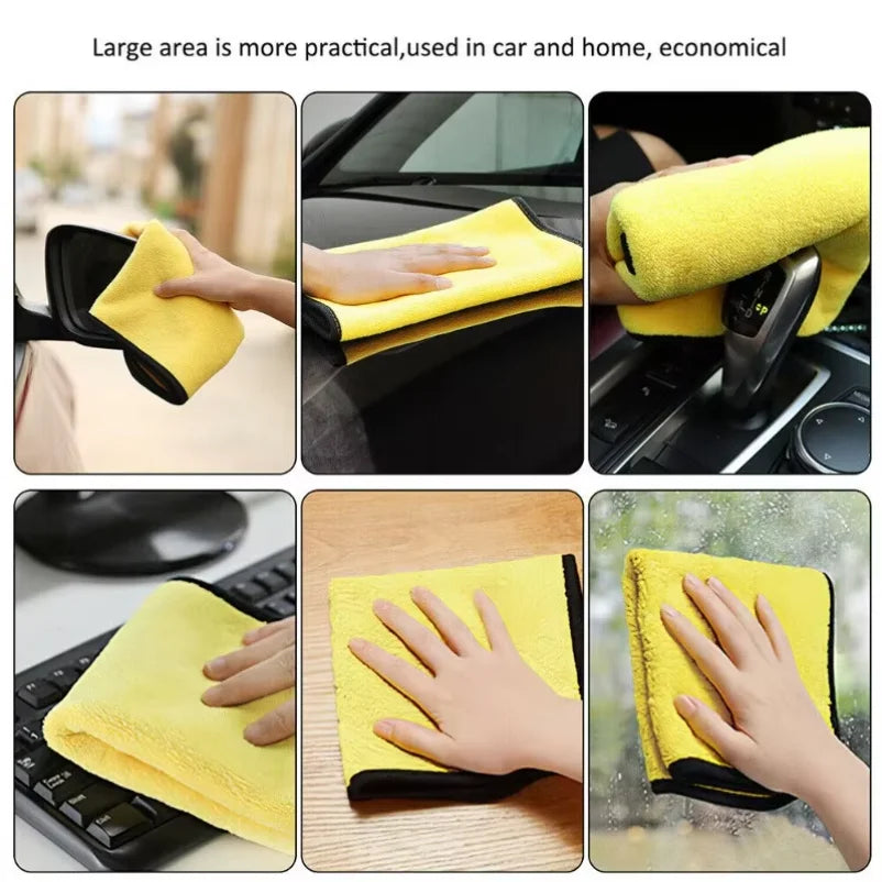 10-1Pcs Microfiber Cleaning Towel Car Cleaning Cloths Professional Detailing Car Drying Microfiber Towel Wash Towels Accessories