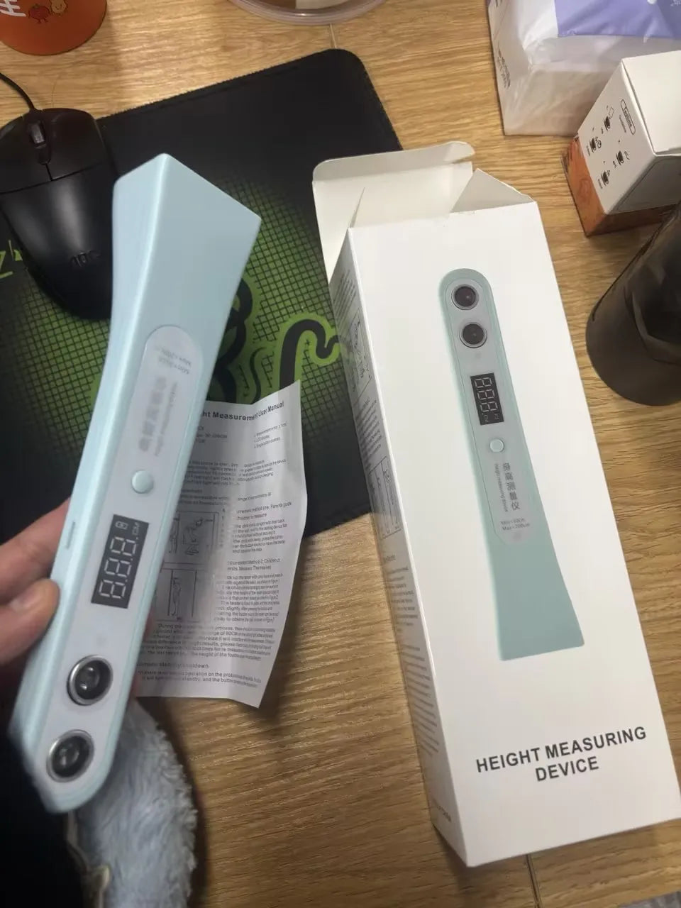 Ultrasonic Height Measurement Meter LED Display Height Measuring Stadiometer Electronic Height Ruler for Measuring Body Height