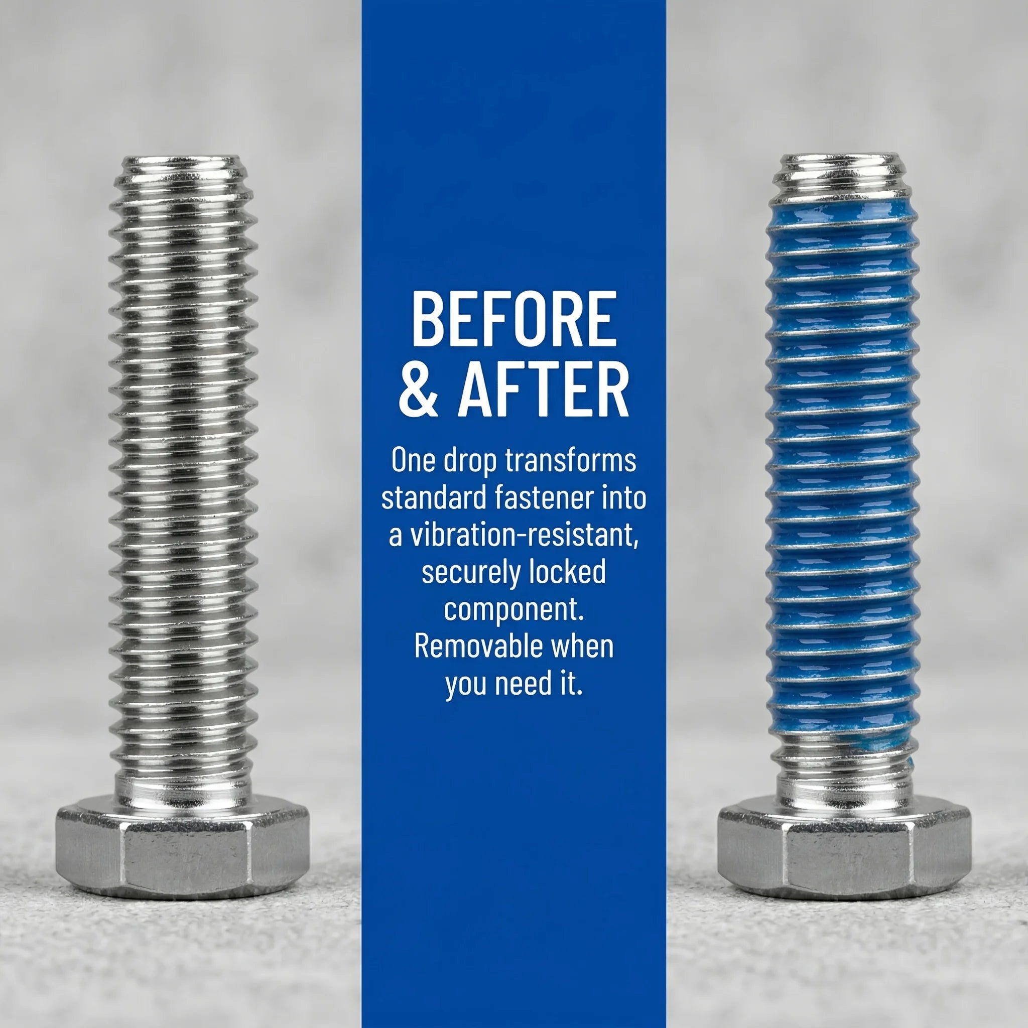 1-5Pcs Medium Strength Thread Sealant, Thread Locker, Quick-Drying Screw Locking Agent, Blue Screw Glue, Strong Anti-Slip Thread Fixing Adhesive
