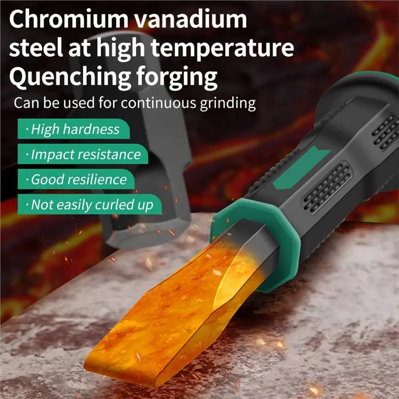 Chrome Vanadium Steel Carving Chisel Stone Flat Chisel With Hand Guard Construction Cement Masonry Concrete Engraving Cut Tool