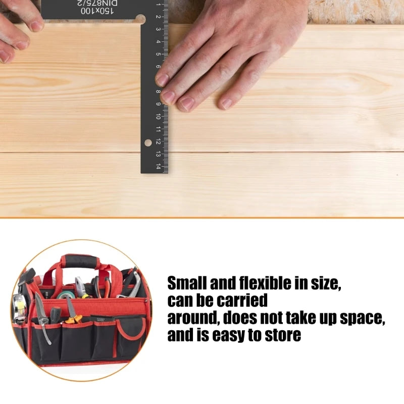 Right Angles Ruler Set for Engineers and Construction Work Portable