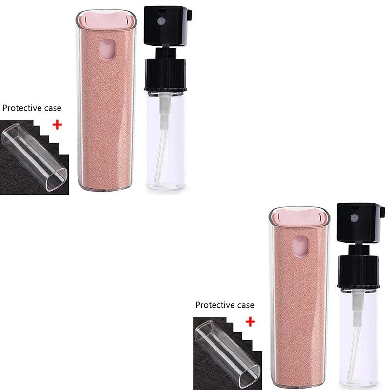 1/2pcs 2-in-1 Mobile Phone Screen Spray Bottle Computer Screen Cleaner with Microfiber Cloth Set Cleaning Tools Car Cleaning