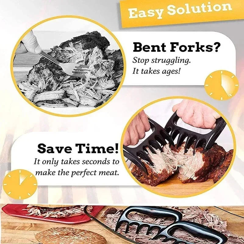 BBQ Fork Bear Claw Fruit Vegetable Slicer Cutters Cooking Tools BBQ Accessories Meat Shredder Strong Pulled Pork Puller