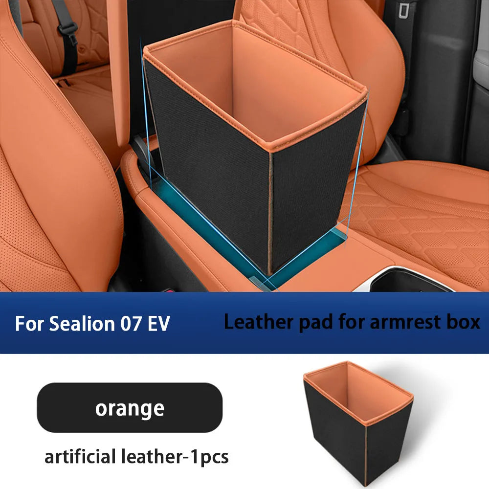 For BYD Sea Lion 07 EV Center Console Lower Storage Pad Car Interior Leather Protect Pad Central Control Storage Pad Accessories