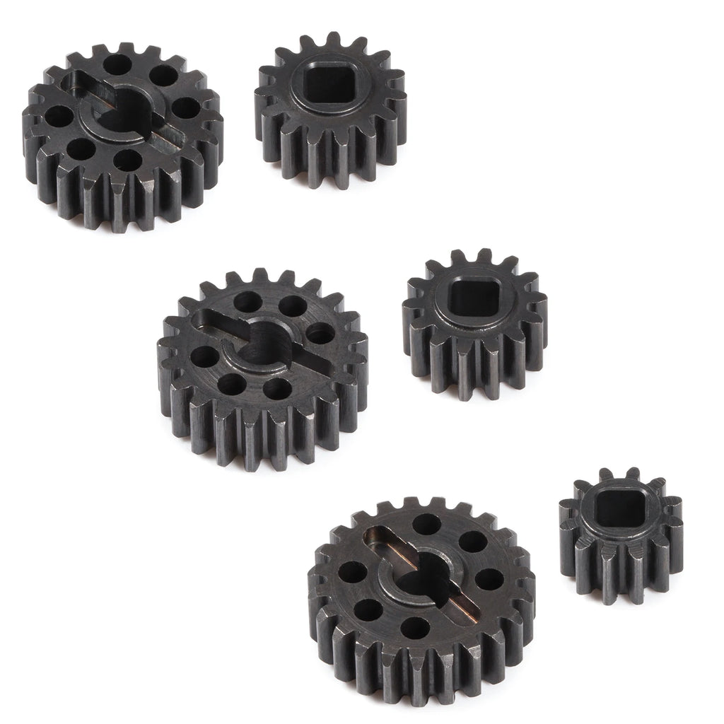 Hardened Steel Portal Overdrive Gear Set 15/20T 14/21T 12/23T for Axial 1/10 Capra SCX10 III AR45 Portal Axle