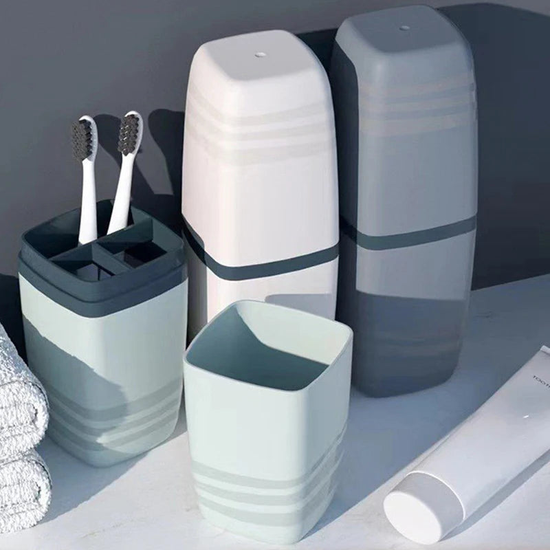 1 PCS Toothbrush Cup Washing Set Travel Portable Multifunctional Storage Supplies