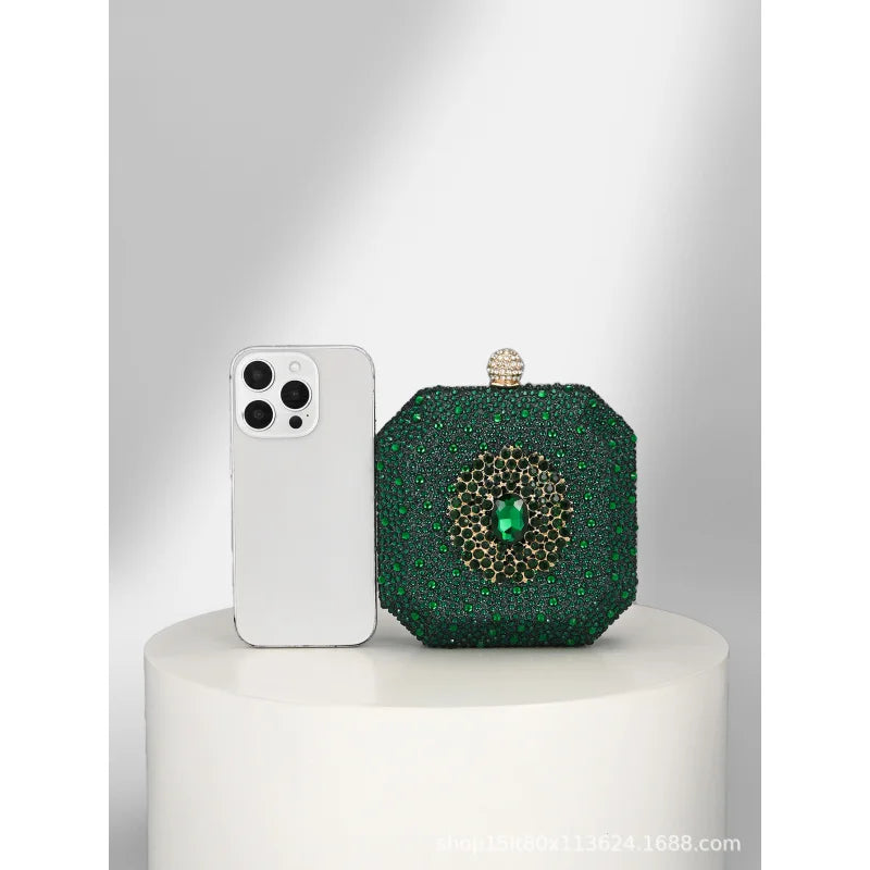 Cross-border new evening bag with shiny rhinestones, for women, perfect for evening parties and fashionable occasions