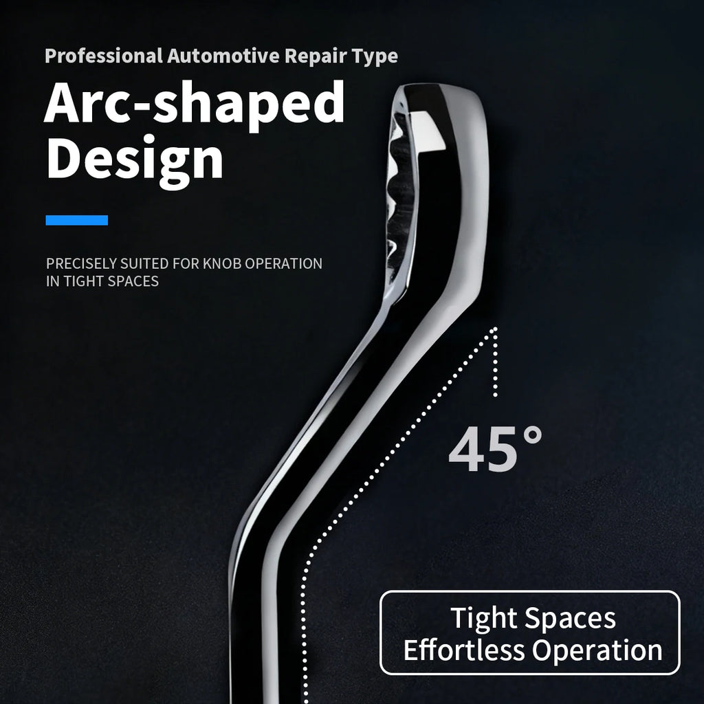 Multifunctional Double-ended Spanner Double Head Box End Wrench Heat Treated Hardened Offset Ring Spanner