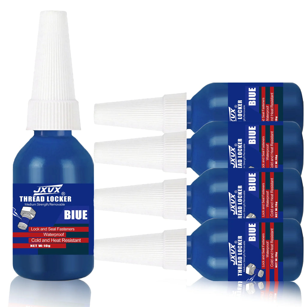 10g Anaerobic Sealing Adhesive - Blue 243 (Medium Strength) Removable Anti-Slip Threadlocker - Red 271 (High Strength) 10 pcs