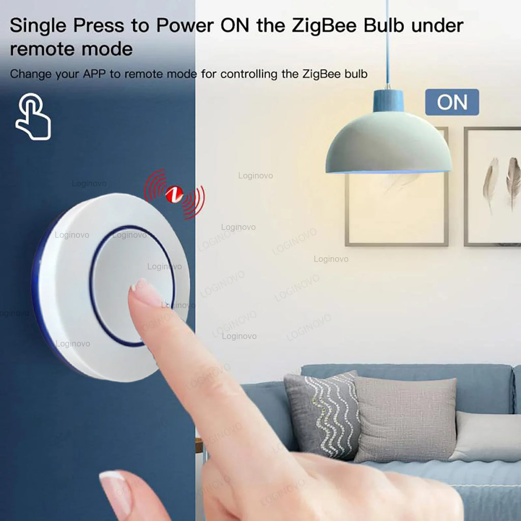 Zigbee Scene Button Switch Wireless Remote on Off Key Controller Smart Home Automation Scenario Push Switch For Tuya Smart Life