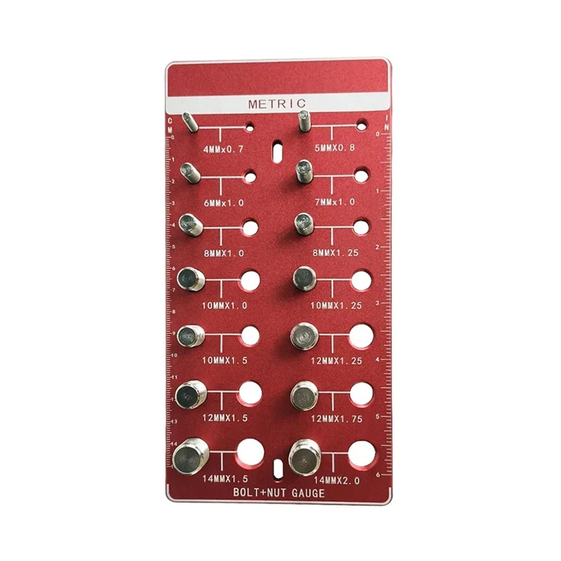 J1UL1N 1Pcs Thread Checkers,Nut And Bolt Thread Checkers,Bolt Size And Thread Gauge,Bolt And Nut Identifier Gauge,Bolt Gauge