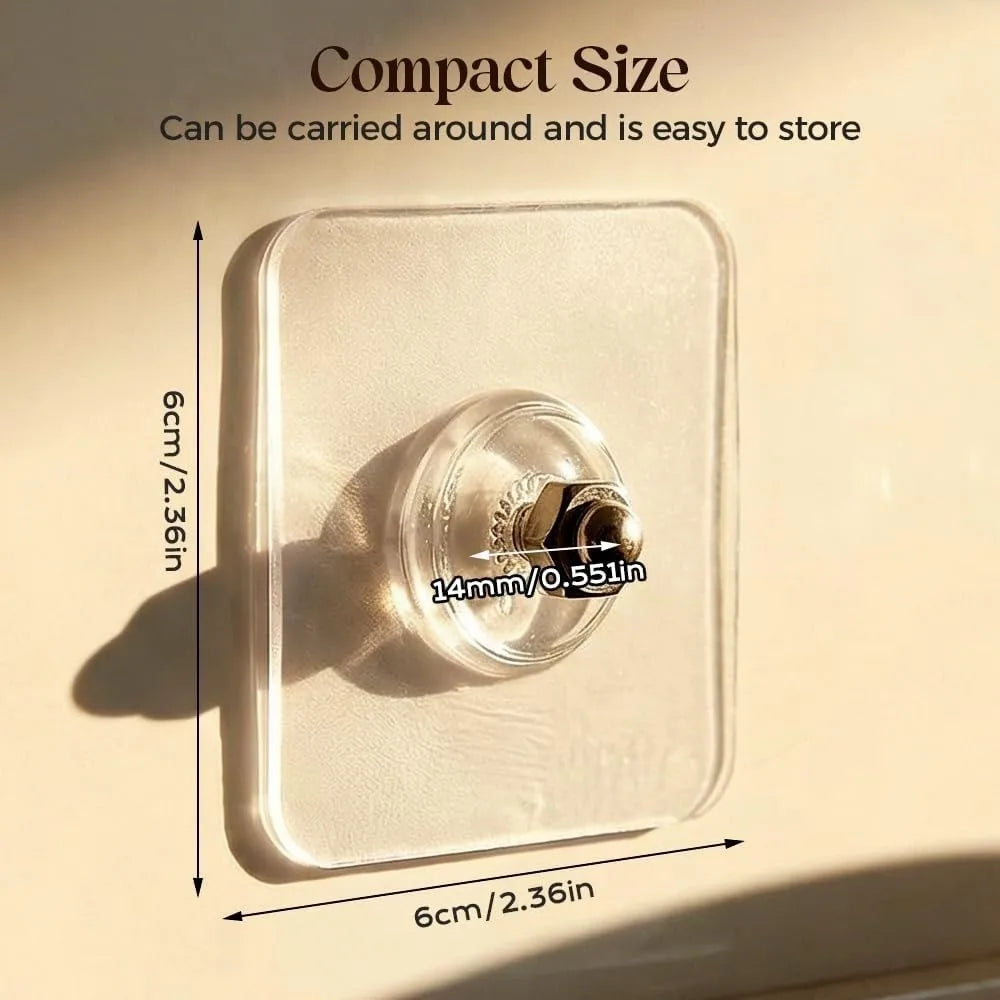 No Need to Punch Holes No-Drill Screw Stickers Transparent Wall Mounted Nail Free Stickers Acrylic No-trace Adhesive