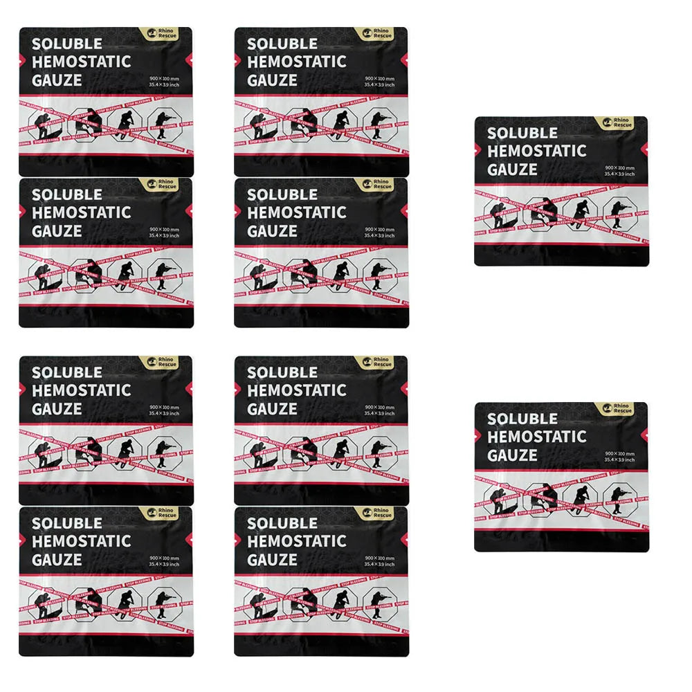 Rhino Rescue Soluble Hemostatic Gauze Portable Disposable Good Quality Combat Hemostatic Gauze Trauma Bandage