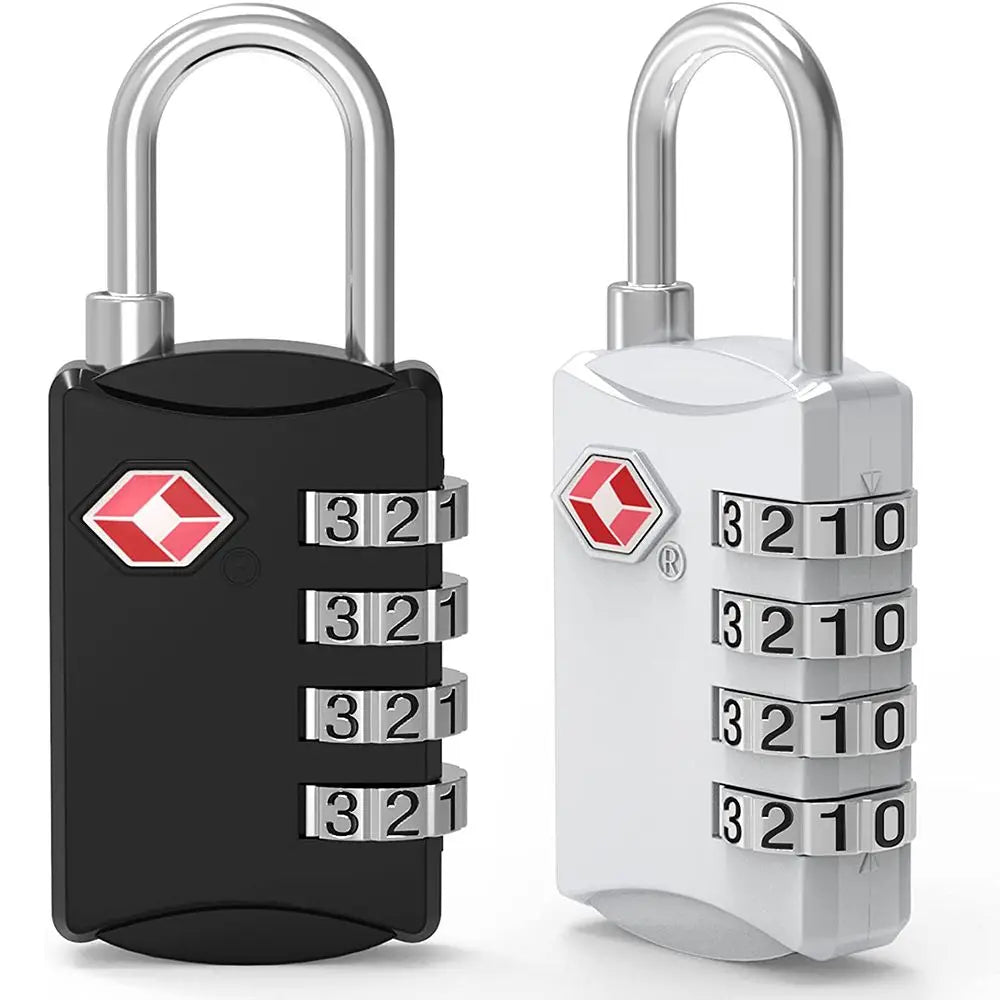 Portable TSA Locks Smart Combination Lock Travel Luggage Suitcase Anti-theft Code Padlock with Steel Cable Customs Password Lock