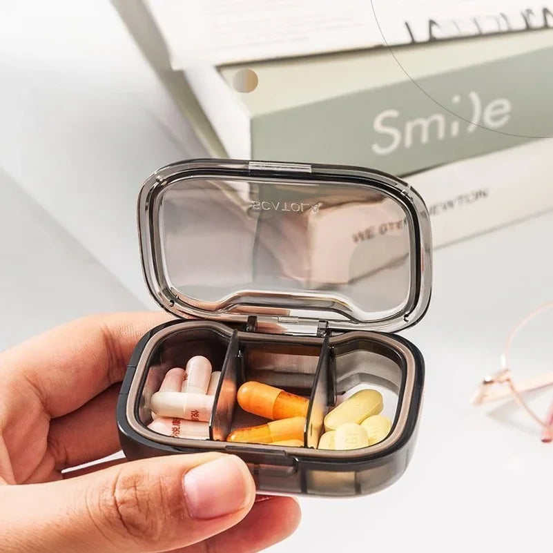 Travel Portable Mini Medicine Pills Boxes Drug Bins Pills Dispenser Pill Storage Box Tablet Pillbox Case Container Organization