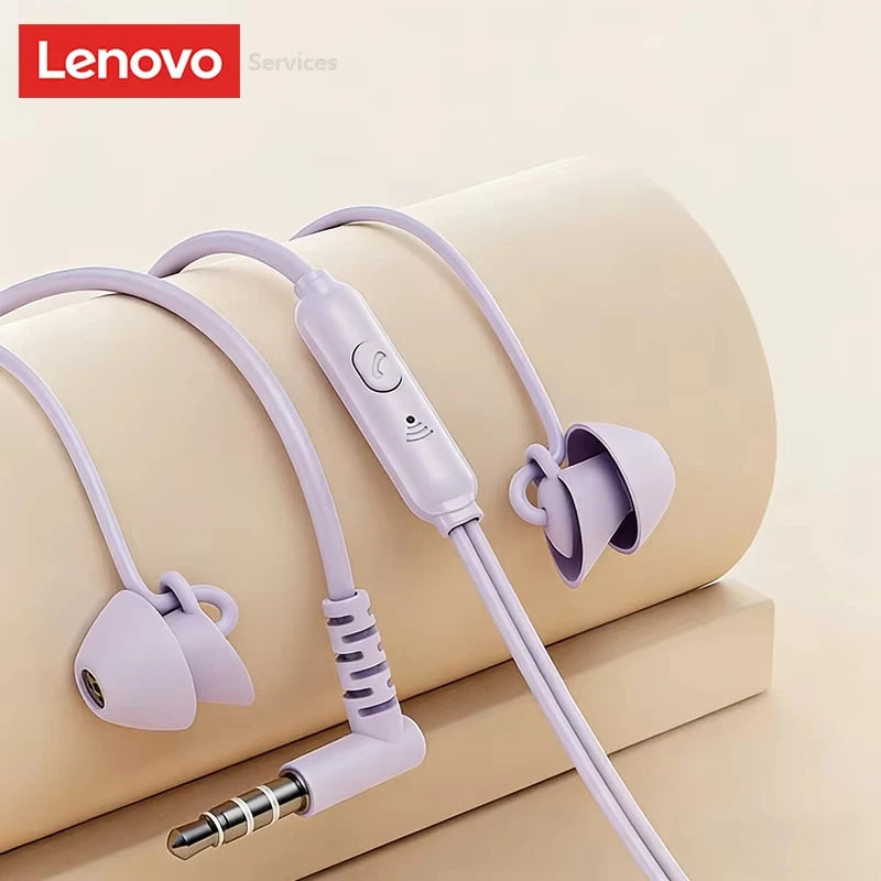 Lenovo Y107 Wired Headphones In-Ear Sleep Earphones 3.5mm/Type-C For Mobile Phones  Computers And More Gaming Earbuds With Mic