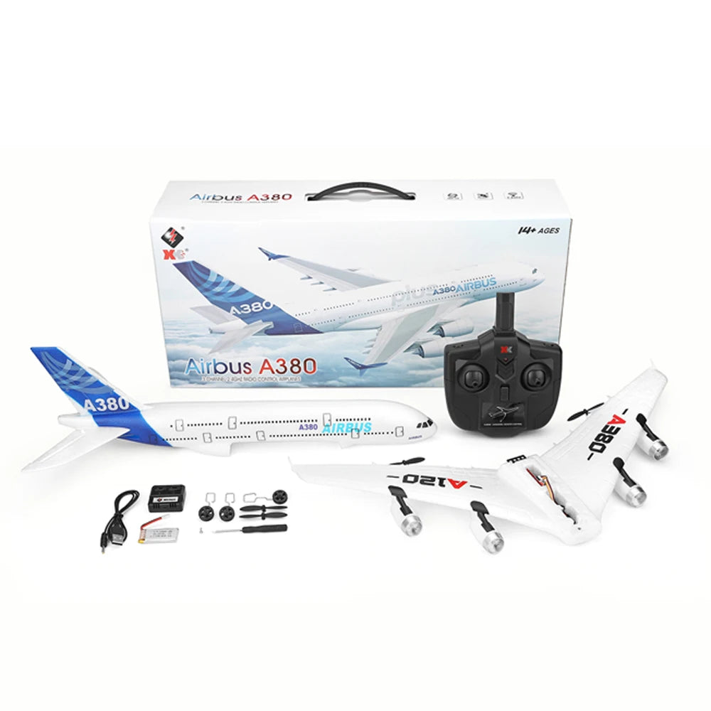 3Ch 2Ch A380 Rc Plane Glider Airplanes Remote Control Foam Aircraft Fixed Wing Aircraft 6 Gyroscope Model Airplane Toys Hobbies