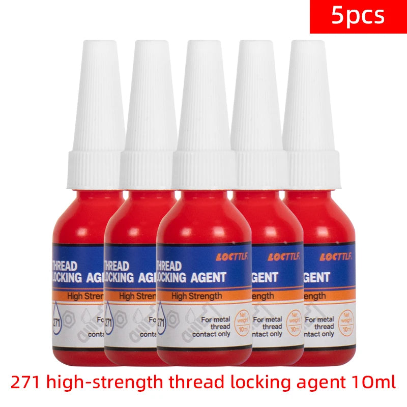 10ml Threadlocker 271Red High-Strength Thread Locker Screw Adhesive Lock Tight Seal Fasteners Anaerobic Curing Metal Glue