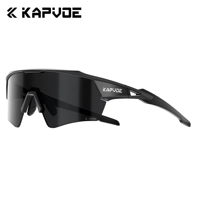 Kapvoe Hot Shadowless Photochromic Cycling Glasses Lighteight UV400 Sunglasses Men Women Bike MTB Eyewear Riding Outdoor Running