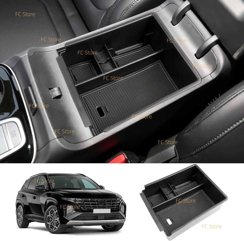 For Tucson 2022-2025 2025 2026 Center Console Organizer Armrest Storage Box Armrest Console Organizer Insert Tray Accessories