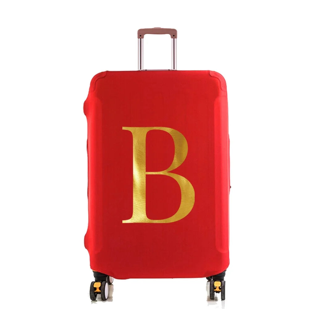Luggage Cover Protector Elastic Fashion Suitcase Dust Cover Fit 18-28 Inch Trolley Baggage Letter Name Print Travel Accessories
