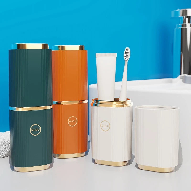 Portable Travel Household Wash Cup Mouthwash Cup Toothbrush Toothpaste Storage Box Toothset Box Toothbrush Holder Set