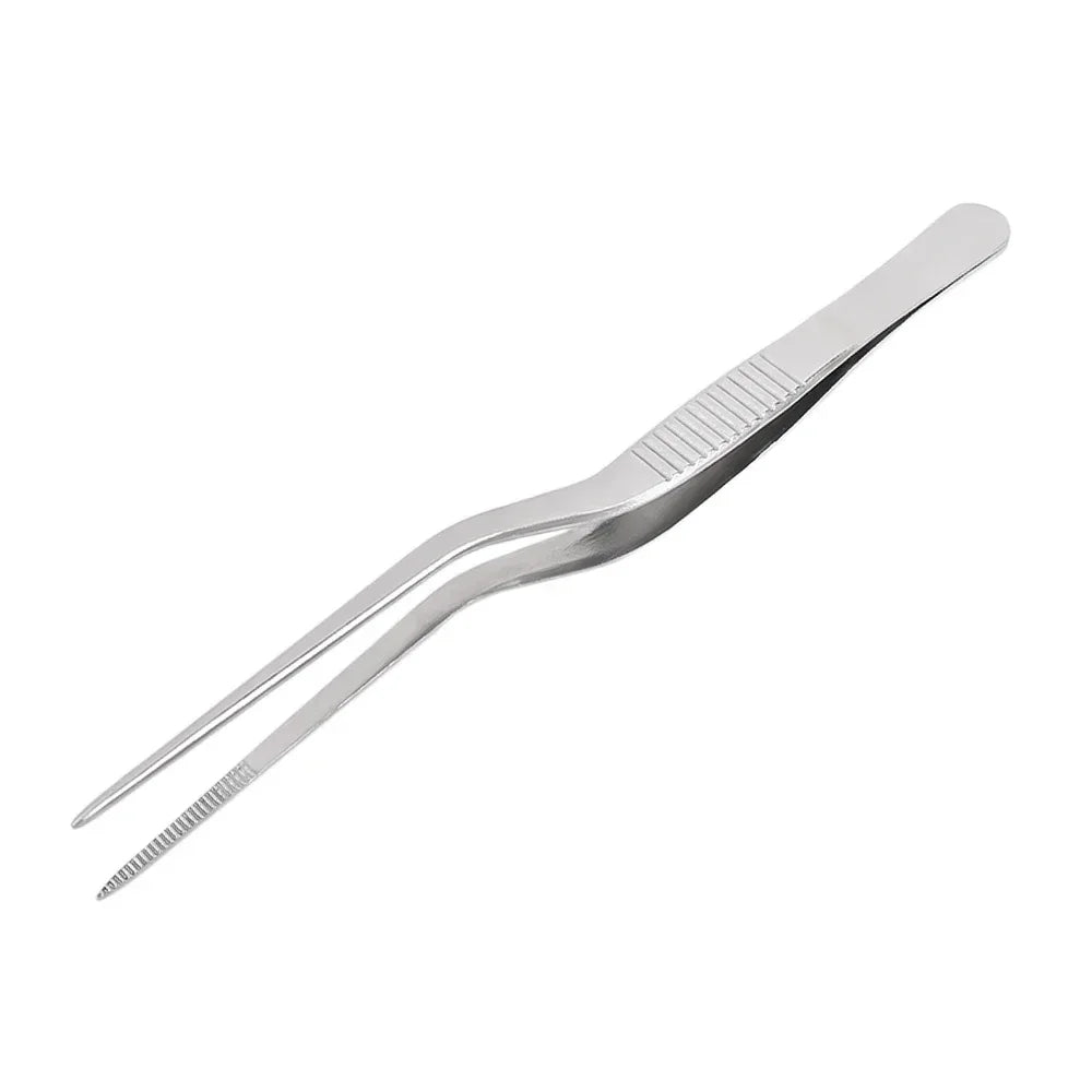 Kitchen Tongs Kitchen Utensil BBQ Tweezer Food Clip Kitchen Bar Chief Tongs Stainless Steel Portable for Picnic Barbecue Cooking
