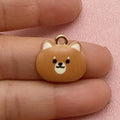12pcs Printed Cat Head Alloy Drip Oil Pendant, DIY Jewelry Making Earrings, Keychains, Accessories