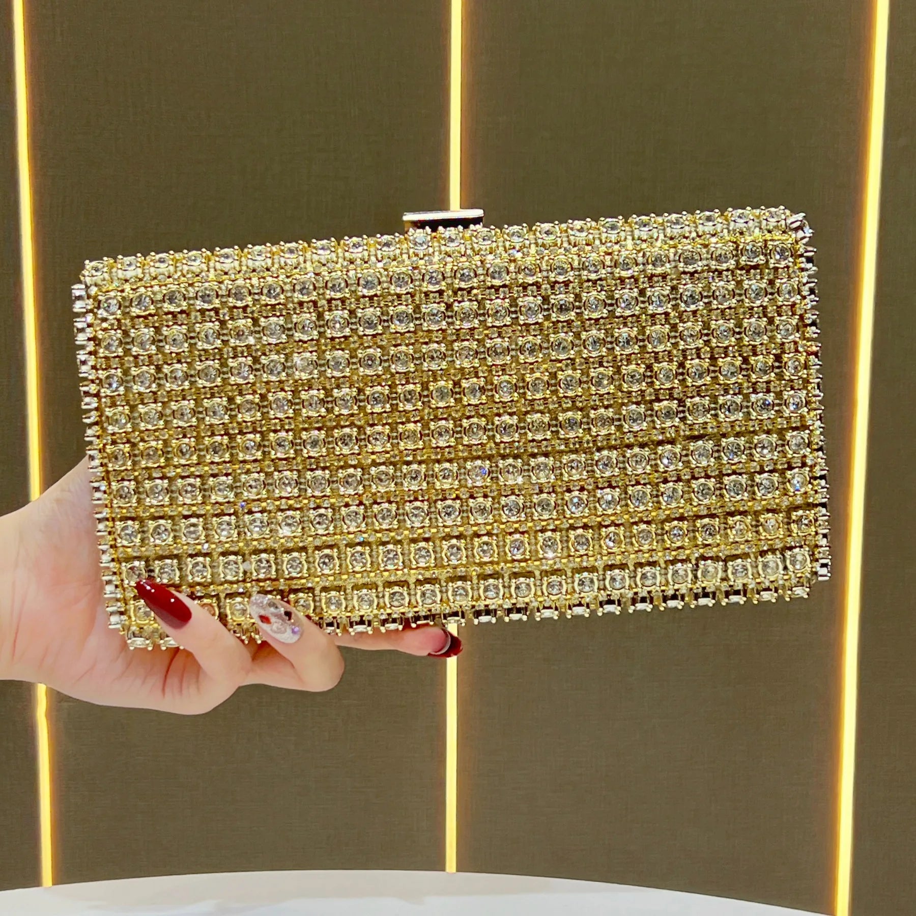 women's clutch exquisite fashion dinner  celebrity rhinestone chain portable women's crossbody women's bag