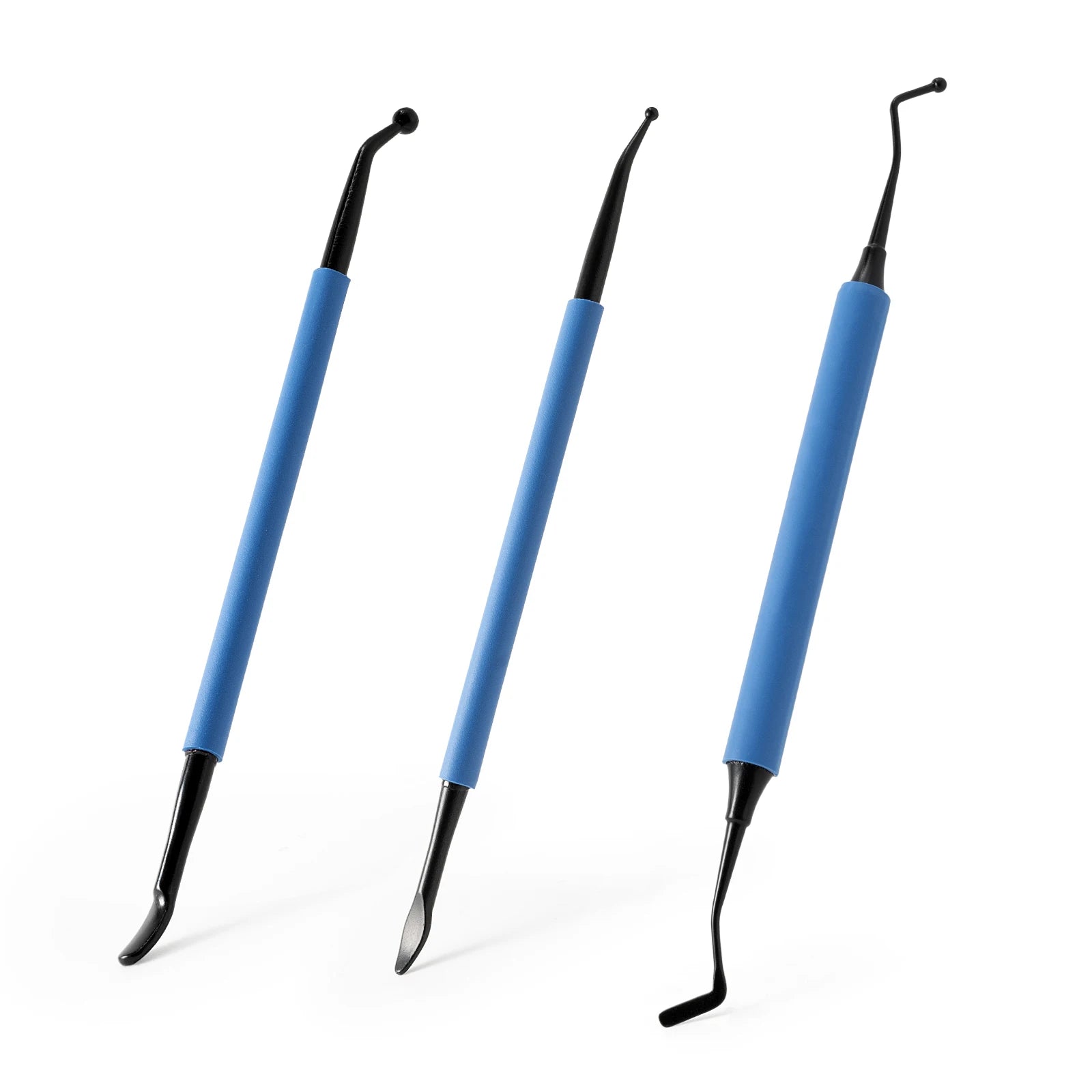 FOSHIO 3pcs Stainless Steel Vinyl Tucking Tools Anti-Slip Rubber Coating Micro Stick Squeegee Window Tint Car Wraps Weeding Kit