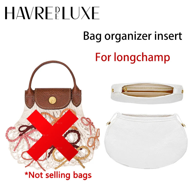 Bag Organizer Insert For Longchamp Bow Net Bag Waterproof Durable Fashion Bag Support Storage Inner Modification Bag Accessorie