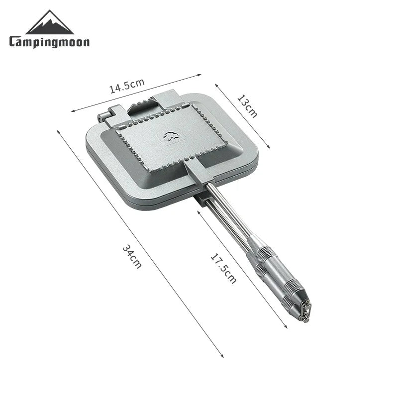 CAMPINGMOON TT-1315 Double-Sided Non-Stick Bread Sandwich Toast Clamp Multi-Purpose Camping Breakfast Clip Pan Baking Tray