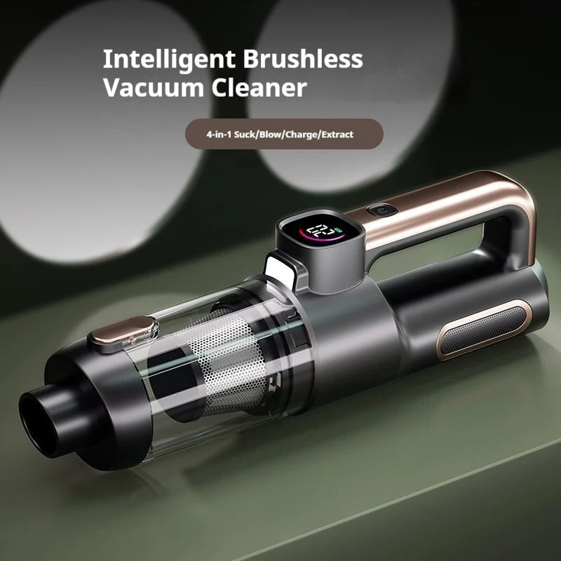 Car Mounted 4-In-1 Vacuum Cleaner With Super Strong Suction Household Mini Large Suction Handheld Small Wireless Vacuum Cleaner