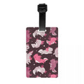 Custom Cute Salamander Animal Axolotls Luggage Tag Privacy Protection Baggage Tags Travel Bag Labels Suitcase