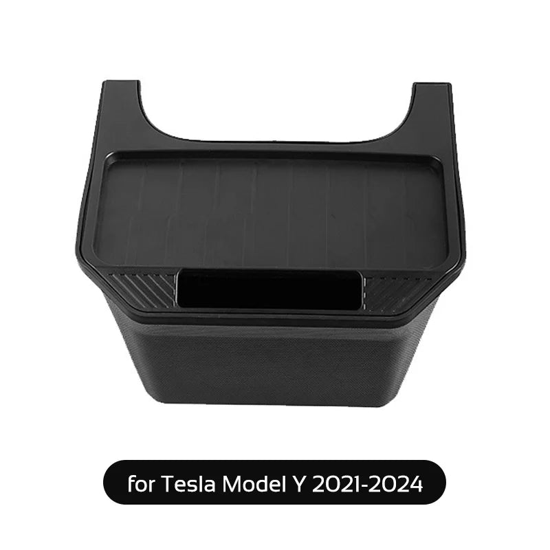 Rear Air Vent Storage Box For Tesla Model Y YL 2025 2026 Under Rear Seat Holder Trash Bin Can Organizer Car Interior Accessories