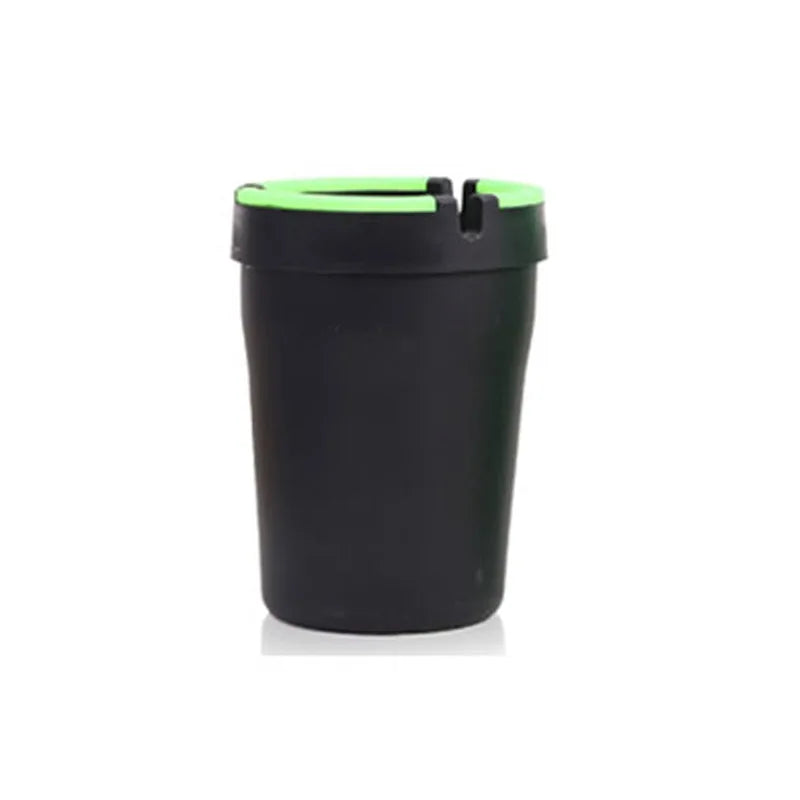 Universal Car Ashtray with Lid Large Capacity Smokeless Smell Proof Cup Holder Auto Ash Tray Glow in the Dark Interior Accessory