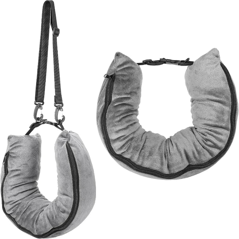 Stuffable Neck Pillow for Travel, Stuffable Pillow Neck Pillows for Extra Luggage, Fits 3+ Days of Travel Essentials