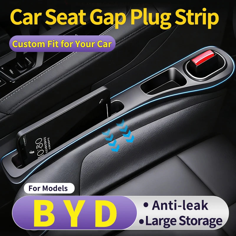 Car Gap Filler Strip for BYD Car Seat Gap Anti-Drop Filler Strip Interior Side Crevice Storage Strip Car Side Pocket Interior