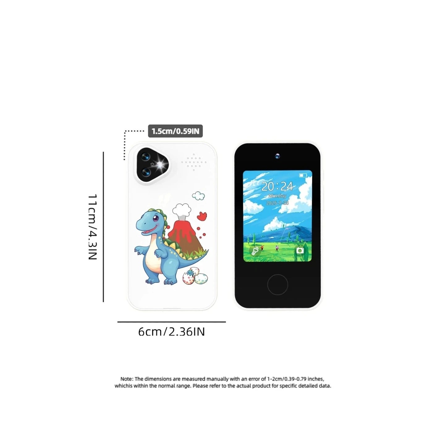 Mini Kids Smart Phone Dual Camera HD 1080P Touchscreen Player Digital Camera Educational Toys for Girls and Boys Birthday Gifts