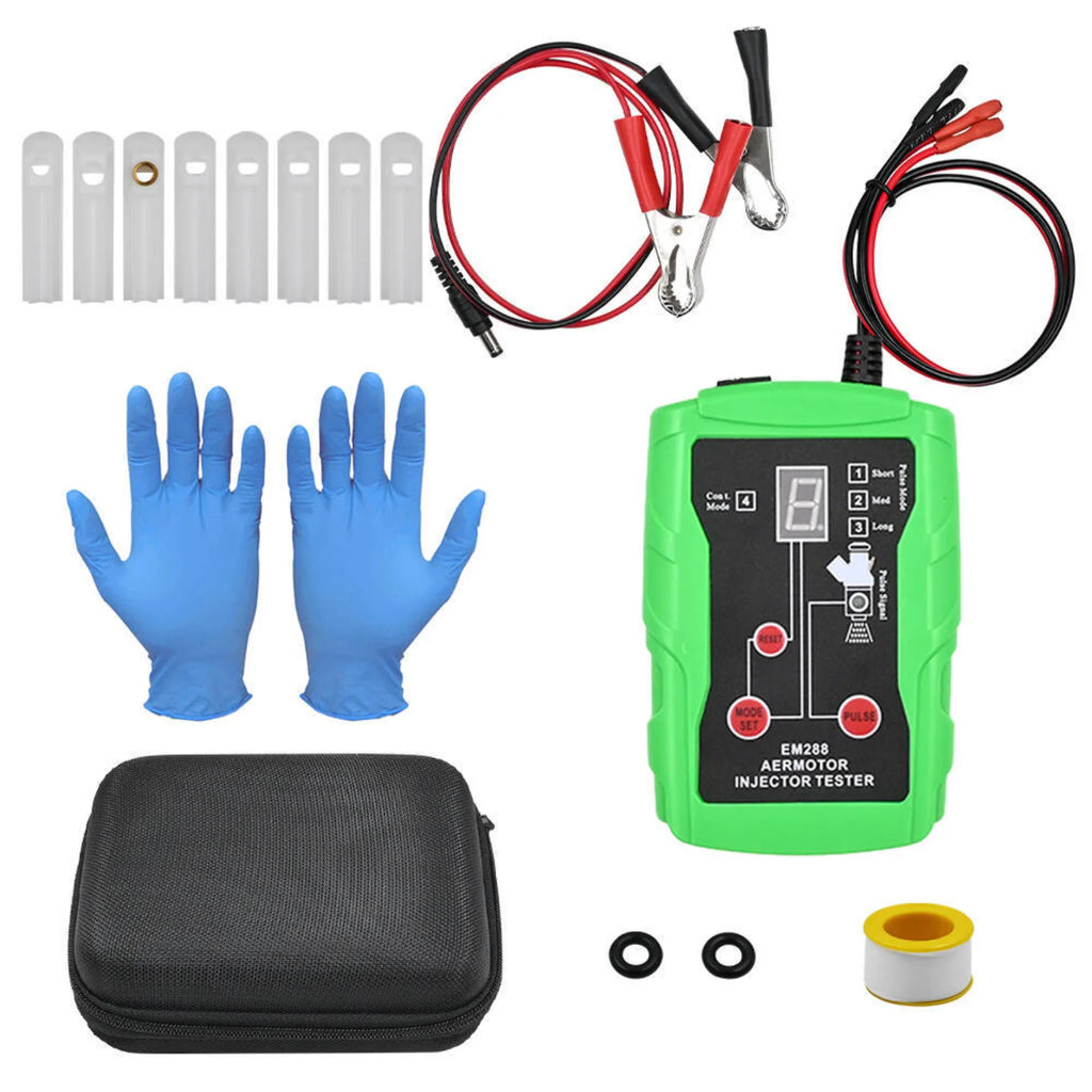EM288 Fuel Injector Tester DIY Cleaner Set 8 Pulse Modes Car Fuel Cleaning Injector Work with Fuel Pressure Tester Car