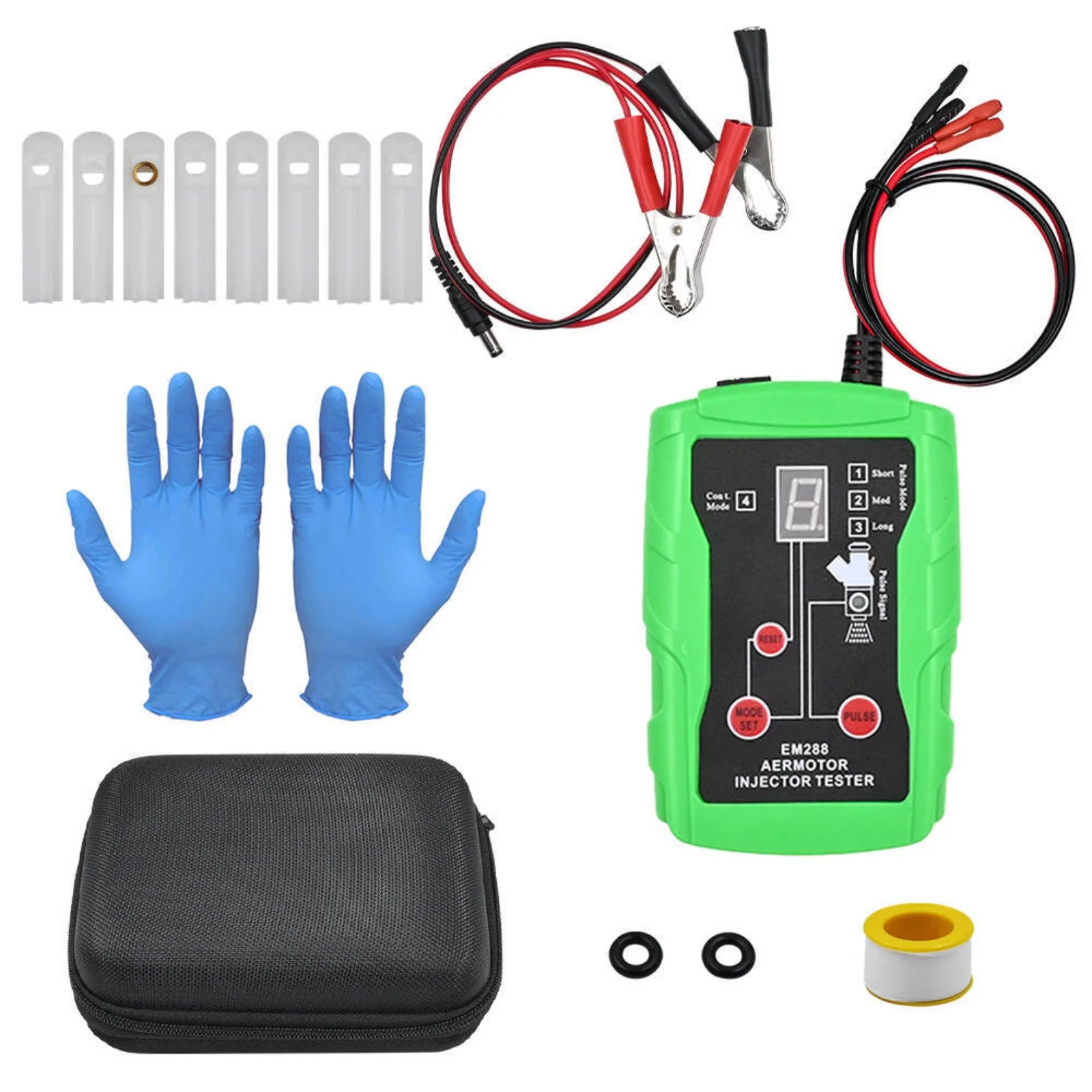 EM288 Fuel Injector Tester DIY Cleaner Set 8 Pulse Modes Car Fuel Cleaning Injector Work with Fuel Pressure Tester Car