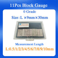 11pcs,0.5/1/2/3/4/5/6/7/8/9/10mm Length,High Speed Steel Block Gauge,0 Grade,Custom Gauge Available