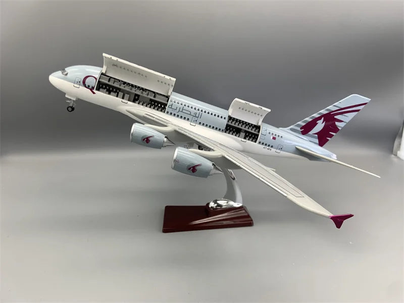 1:160 Diecast Model Emirates/Lufthansa/Prototype/Thailand A380Airways Openable Cabin Door Airplane With Light Airline Collection